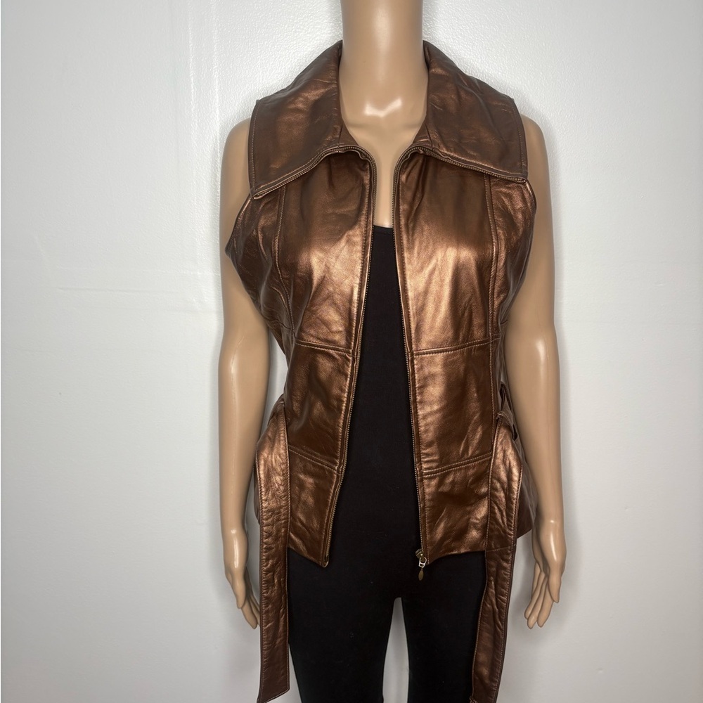 Sharon Young Metallic Copper Vest size S